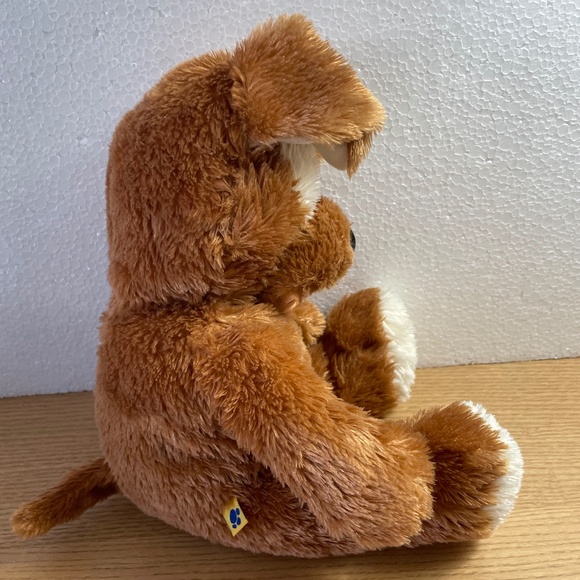 Build a Bear Workshop Puppy Dog Eye Patch Brown Curled Floppy Ear Stuffed Animal - Picture 4 of 11